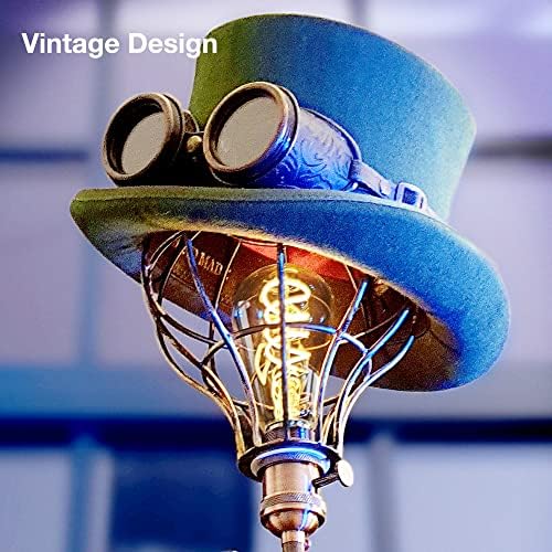 Alampever Dimmable 6-Pack ST58 LED Vintage Edison Bulbos, lâmpadas decorativas de LED, 4W, 2200k Warm White, E26 Base média, 300lm, CRI80, acabamento em vidro âmbar