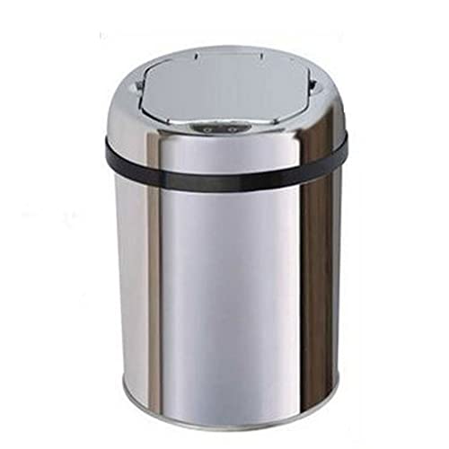 YJJDXDP Sensor Aço inoxidável Dustbin Lixo automático de lixo pode lixo de lixo de lixo inteligente Formato redondo para escritório