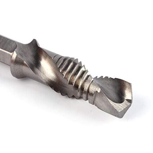 M10 Drill Tap Bit, 1pcs M10 Handela hexagonal Bits de perfuração composta de torneira, M10 × 1,5 HSS Hex composto Tap Bits, peças de