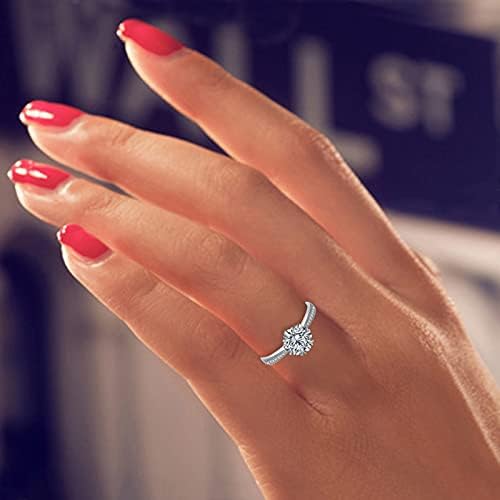 Anéis de casamento e noivado para mulheres tocam jóias femininas Mulheres de zirconia Ring Presente com anéis brilhantes