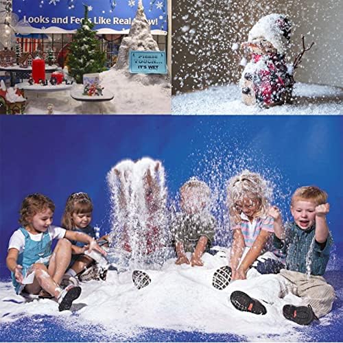 17,6 oz neve artificial Fake Artificial Snow, neve artificial perfeita para decorações de neve de férias, artesanato e lodo