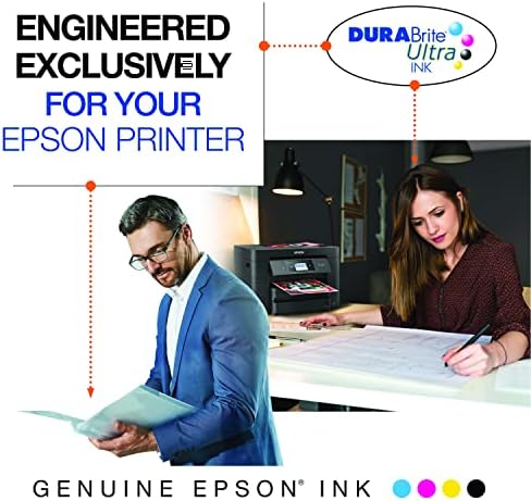 Epson T822 Durabrite Ultra Ink Cartucho preto de alta capacidade para impressoras selecionadas para Epson Workforce Pro