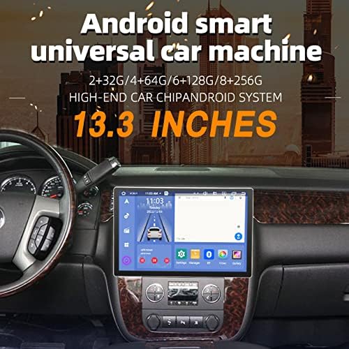 KzicWN de 13,3 polegadas CAR HD Display, Android 10 Center Console de Rádio para Chevrolet GMC Compatível com GPS