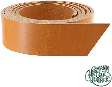 Hermann Oak English Bridle Leather Strap, London Tan, 55 a 60 de comprimento, 8-10oz