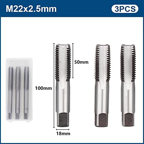 Torneiras de rosca da máquina Taps M2-M24 Frea de parafuso reta Torneira de plugue métrica Tapas de mão Bit Bit Ferramentas de