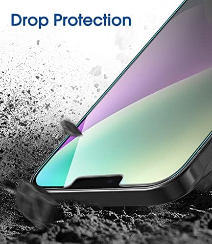 AMFILM ONETOUCH para iPhone 14 Plus e iPhone 13 Pro Max 6.7 Protetor de tela de vidro temperado com privacidade - com fácil kit de instalação, amigável para casos de cobertura completa