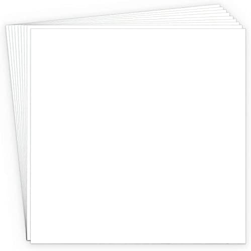 Cartolina branca 12x12 100 lb de tampa 25 folhas de cartão pesado - tradições ideais