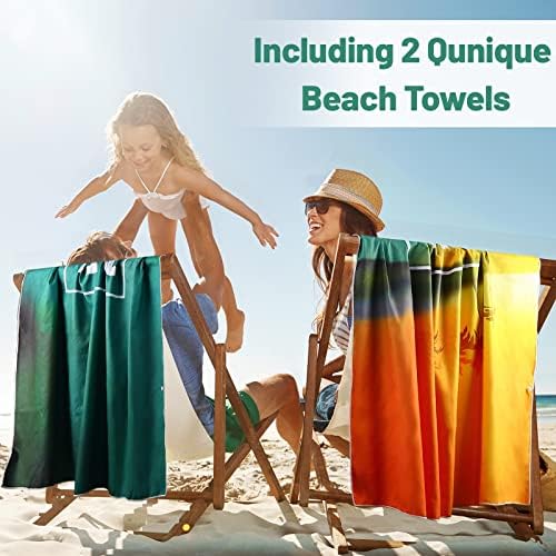 Toalha de praia de 2 pacote de grandes dimensões, 40 x70 toalhas de praia de microfibra de 40 x70 Toalhas de banho de