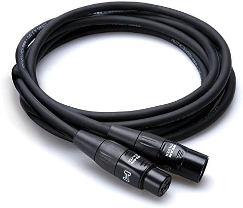 Hosa hmic-015 rean xlr3f para xlr3m pro cabo microfone, 15 pés e cabo de microfone HMIC-010 PRO, conectores rean xlr3f para
