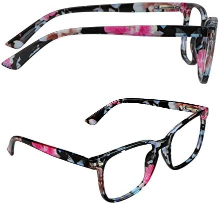 Lambbaa quadrado vintage progressivo multifocal óculos presbitópicos, óculos leves anti-azul para homens, mulheres leitores