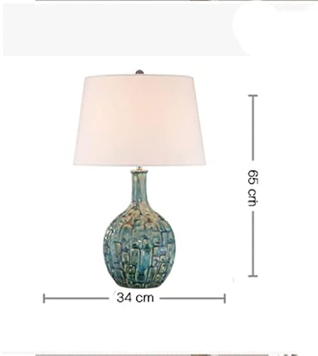 Adquirir lâmpada de mesa de cerâmica moderna para a sala de estar, lâmpada de cabeceira do quarto de cabeceira mediterrânea