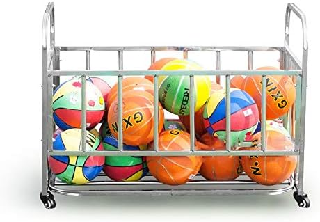 Teerwere Ball Rack Sports Sports Sports Sports Ball Cage Metal Rolling Sports Ball Storage para Basketball Volleyball