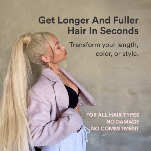 Hair Hair Miya Extensão do rabo de cavalo de 26 polegadas de comprimento em torno de cabelos retos de cabelos de pônei para mulheres