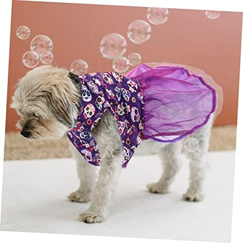 Ipetboom 5pcs vestidos animais de estimação decoração de vestido gato suprimentos de gato halloween renda respirável