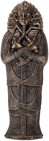 Presente do Pacífico Antigo Artefato Egípcio Colecionável Rei Tut Sarcófago Coffin com Múmia Inserir estatueta de 5,5 polegadas