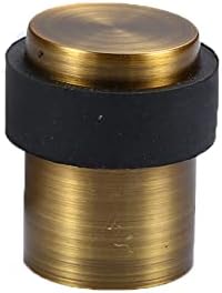 1pcs cilindro cilíndrico da porta do piso, rolha de porta de aço inoxidável sólida com para -choque de borracha ， bronze amarelo