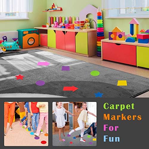 Ikayas 72 PCs Pontos de carpete Marcadores de carpete para decoração de sala de aula Professores de decoração Pontos