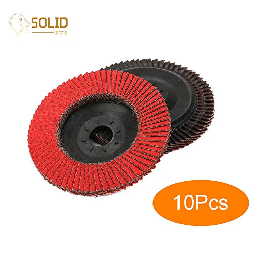 Anncus 10pcs 4 polegadas Cerâmica Landing Disco 60 Roda de moagem com orifício de 5/8 para retenções de ângulo de madeira de metal