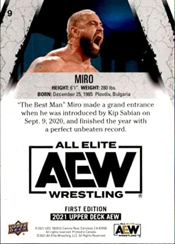 2021 Deck superior All Elite Wrestling AEW #9 MIRO OFICIAL CARTO COMBLEIRO