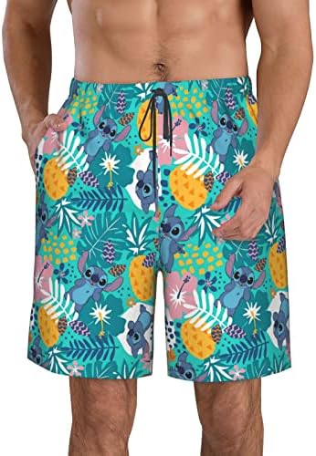 Toupainha de natação masculina shorts de praia seca rápida com maiôs de maiôs de malha de maiô