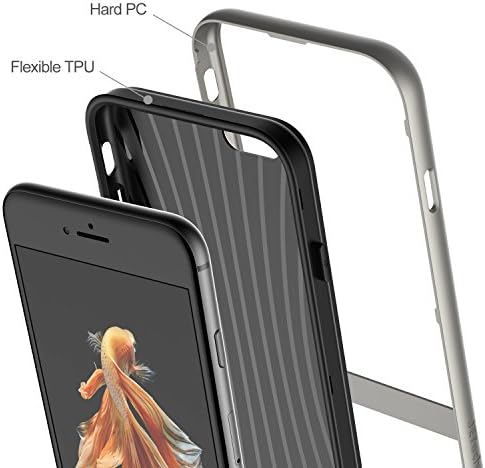 Caixa Jetch para iPhone 6s e iPhone 6, capa protetora fina com absorção de choque, design de fibra de carbono