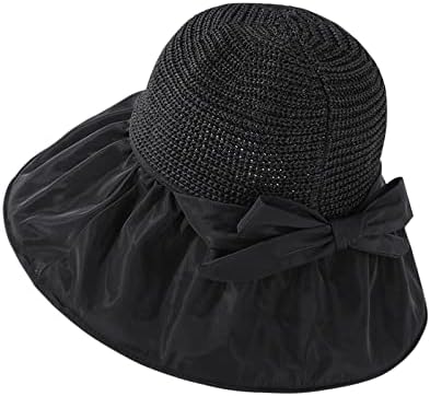 Womens Outdoor Casual Casual Bow Decoration Big Head Design Sun Hat Hat Sol Hat de 4 anos de idade