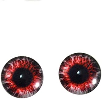 10mm Demon Glass Eyes Doll Irises for Art Polymer Clay Taxidermy esculturas ou jóias fazendo um conjunto de 2
