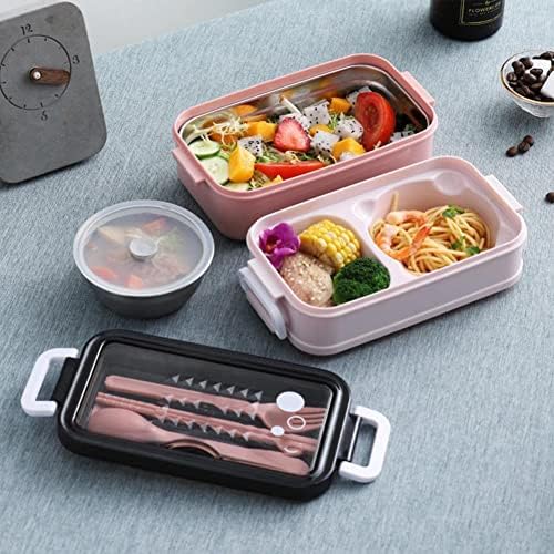 Lunch Box Bento Box for School Kids Office Worker 2 Layers Microwae Aquecimento de almoço Caixa de armazenamento de alimentos