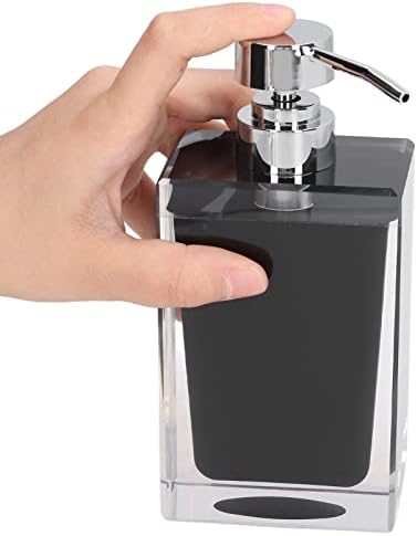Bomba de dispensador de sabão PLPLAAOBO, Dispensador de sabão manual Pressione Design preto Detalhes finos simples pretos Distribuidor