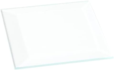 Plymor quadrado de 3 mm de vidro chanfrado, 2 polegadas x 2 polegadas