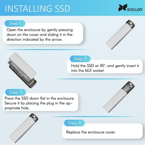 XCELLON USB 3.2 GEN 2 TIPO-C M.2 SSD Gabinete, M2NV