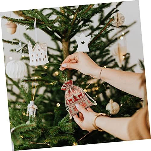Toyandona 1 Conjunto de calendário de Natal adesivos de doces de seca na greante de lojas de estoques saco de turlap saco de bala