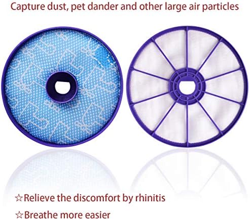 Conjunto de 2 substituição pré-motor e motor pós-motor HEPA Filtro de pó de pó Filtro primário para DC33 Substitua a Parte 919563-02