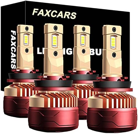 FaxCars H11 H9 Faróis LED para -2021 2022 2023 Toyota Tacoma High e Low Beam Combo 6500k Cool White Super Bright