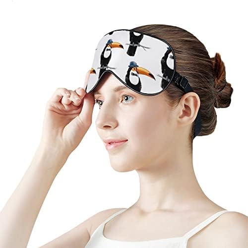 Máscara de sono touco desenhada à mão Toupa de máscara de olho macio durável com cinta ajustável para homens mulheres