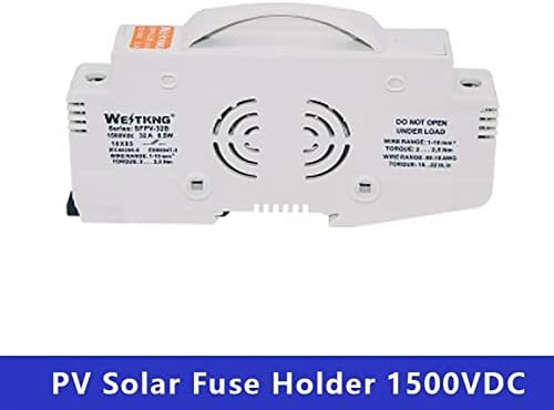 5pcs PV Solar Solar Fuse Solder 1500VDC Limite de corrente de alta pressão para o sistema fotovoltaico combinador