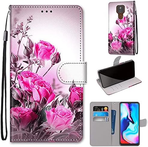 Ranyi para Ans Artia ACK2326 Case, capa do telefone Ans Artia, estojo de carteira de couro floral com cartão de crédito Kickstand