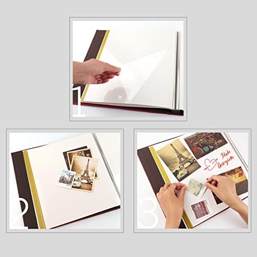 Golden State Art, álbum de fotos autônomo Diy Scrapbook-Uall Tamanho 10,6 x 11,4 polegadas para casamentos férias