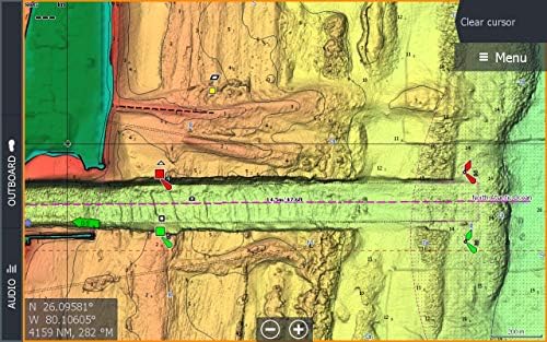 C-MAP Revelar gráficos costeiros para navegação marítima de GPS com alívio sombreado, batimetria de alta resolução,