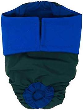 Barkertime Royal Blue em fralda de cachorro premium à prova d'água verde, XL, sem buraco de cauda - feito nos EUA