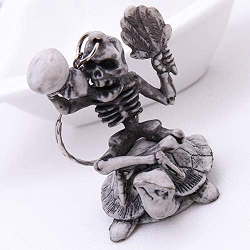 Partykindom Halloween Decorações de casa, Fashion Skull Skeletton Keychain Teclor de borracha Teclador Decorações de bolsas penduradas