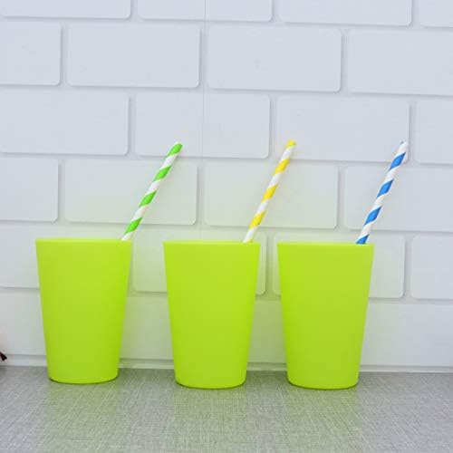 Eringogo Green Cups descartáveis ​​12pcs 300 ml de copos de água plásticos de plástico reutilizável, conjunto de