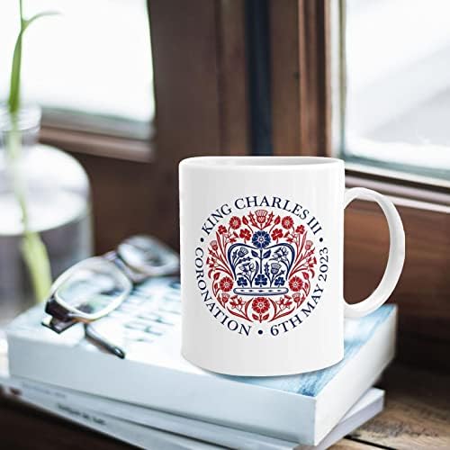 Rei Carlos III Caneca, elebrada Grã -Bretanha Rei Carlos III Caneca, canecas de café para celebrar, 10,82 oz de xícara de cerâmica