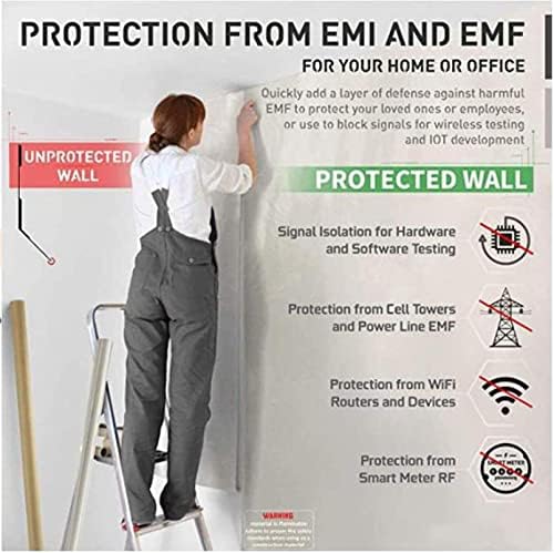 Proteção DMWMD EMF e tecido de cobre de blindagem, papel de parede anti-radiação auto-adesivo, RFID Anti-interferência blindagem do telefone celular condutora condutora