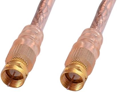 Aexit 14m Distribuição de 46ft Distribuição elétrica f Male masculina para macho M/M Adaptador Coaxial Tom de ouro do cabo coaxial