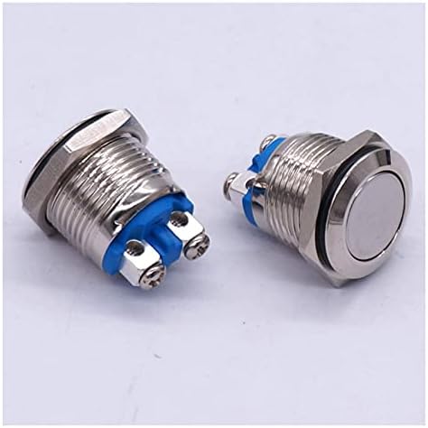 FACDEM 2PCS 16MM 5/8 BOTÃO MOTEMÁRIO METAL METAL CHANGO 1NO SPST 3A/12-250V