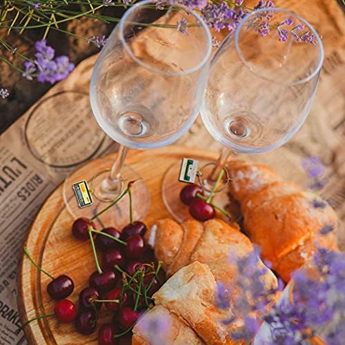 Charms de vinho para copos de caule, encantos de vinho temáticos de férias para festa de amigos da família.