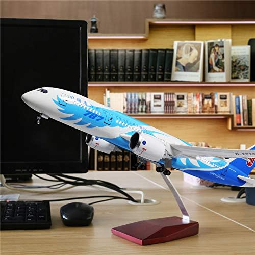 24 horas de 18 ”1: 130 modelo de avião do sul da China Boeing 787 Plano modelo com luz LED para decoração ou presente