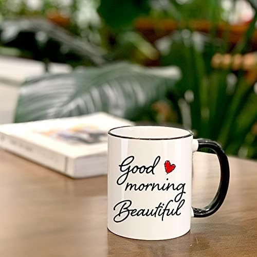 Faljiok Good Morning Beautiful Coffee Caneca, novidade Good Morning Beautiful Coffee Caneca Presentes para Mulher Bela Mulher Senhora