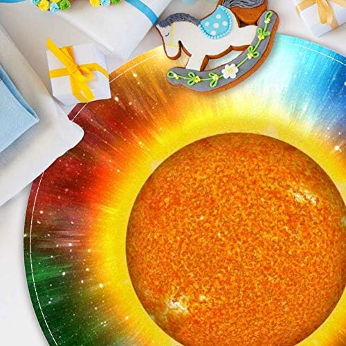 Universo colorido do Sun Galaxy Sun Heoeh, capacho sem deslizamento de 15,7 de tapete de tapete redondo tapetes tapetes para